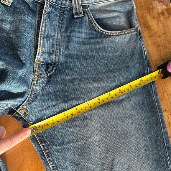 Nudie Jeans Steady Eddie Slim Straight Leg  Cotton Denim 30x29 Italy Button Fly - Picture 11 of 16